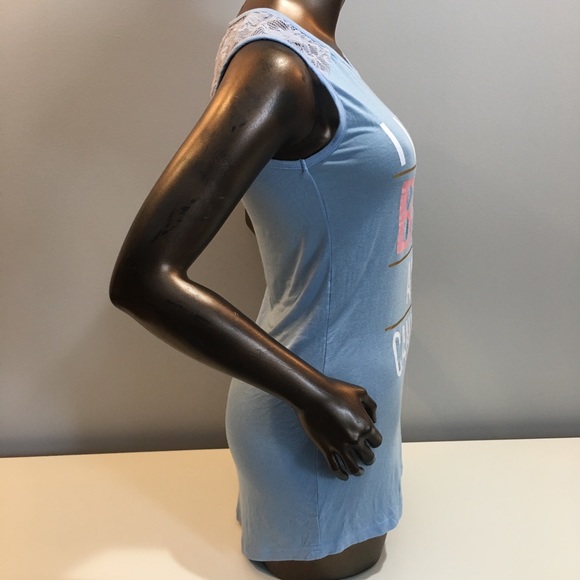 Love Peace Lounge Blue Big Beds Sleep Shirt - Picture 5 of 8